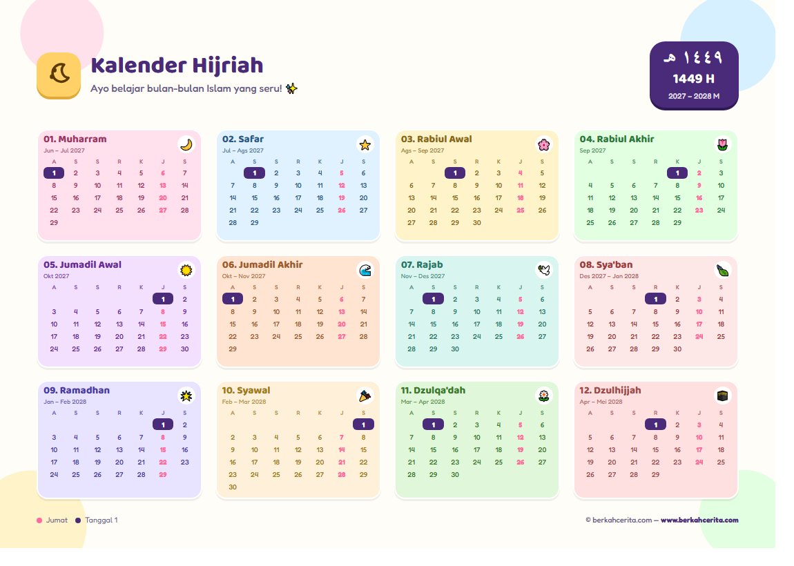 Kalender Hijriah 1449 H